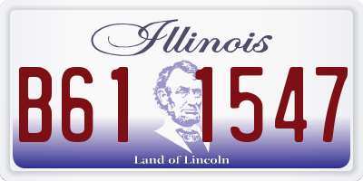 IL license plate B611547