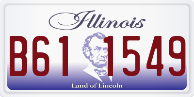 IL license plate B611549