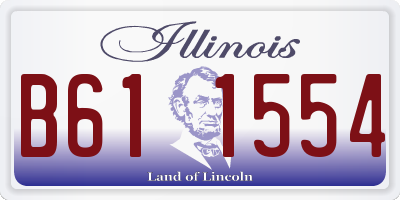 IL license plate B611554