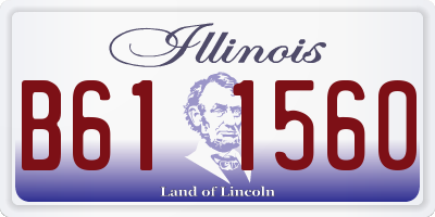 IL license plate B611560