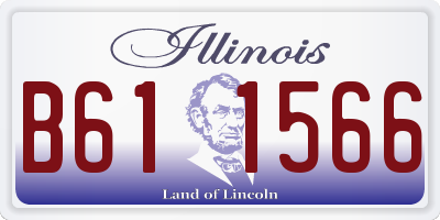 IL license plate B611566
