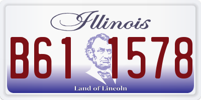 IL license plate B611578