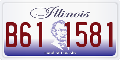 IL license plate B611581
