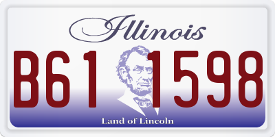 IL license plate B611598