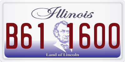 IL license plate B611600