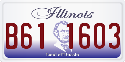 IL license plate B611603