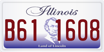 IL license plate B611608