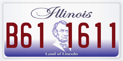 IL license plate B611611