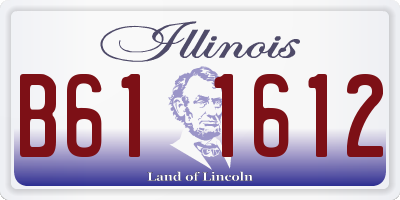 IL license plate B611612