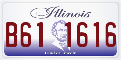IL license plate B611616