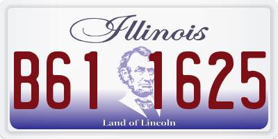 IL license plate B611625