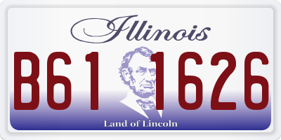 IL license plate B611626