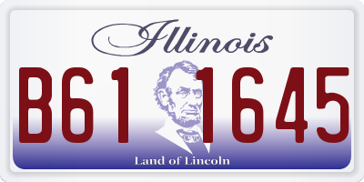 IL license plate B611645