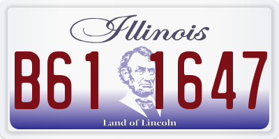 IL license plate B611647
