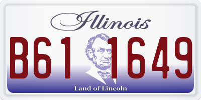 IL license plate B611649