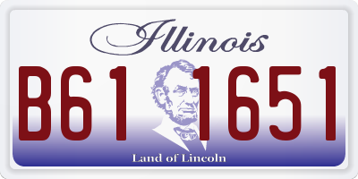 IL license plate B611651