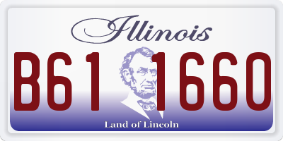IL license plate B611660