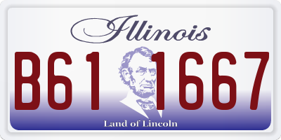 IL license plate B611667