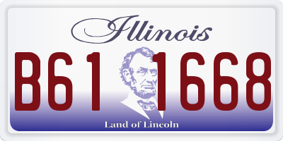 IL license plate B611668