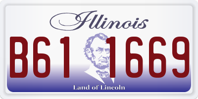 IL license plate B611669
