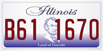 IL license plate B611670