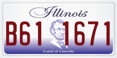 IL license plate B611671