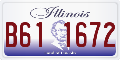 IL license plate B611672