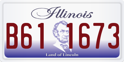 IL license plate B611673