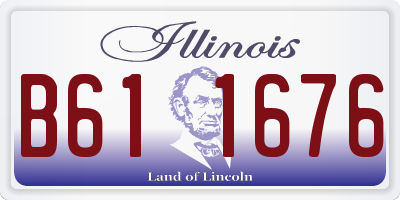 IL license plate B611676