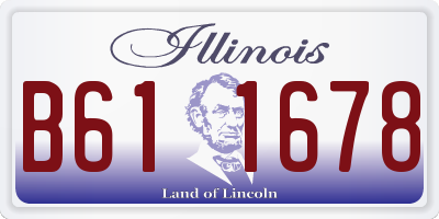 IL license plate B611678