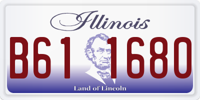 IL license plate B611680