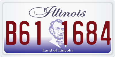 IL license plate B611684