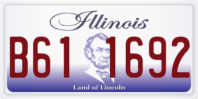 IL license plate B611692