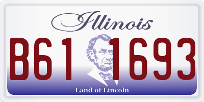 IL license plate B611693