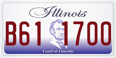 IL license plate B611700