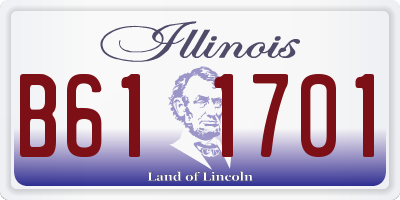 IL license plate B611701