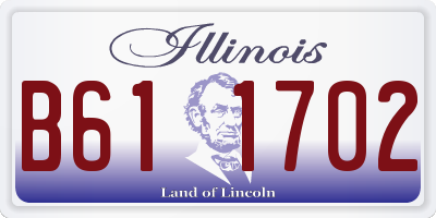 IL license plate B611702