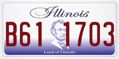 IL license plate B611703