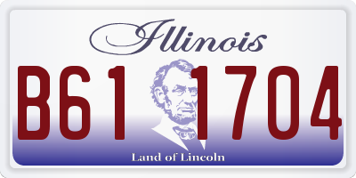 IL license plate B611704