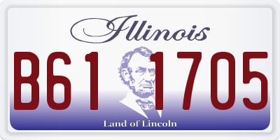 IL license plate B611705