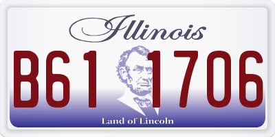 IL license plate B611706