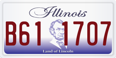 IL license plate B611707