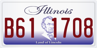 IL license plate B611708