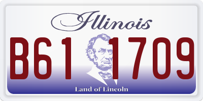 IL license plate B611709