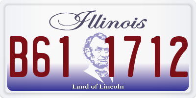 IL license plate B611712