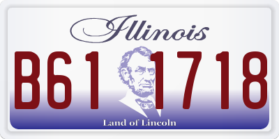 IL license plate B611718
