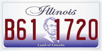 IL license plate B611720