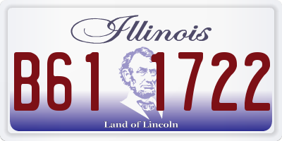IL license plate B611722