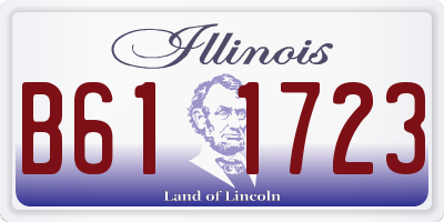 IL license plate B611723