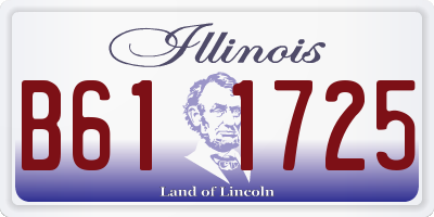 IL license plate B611725